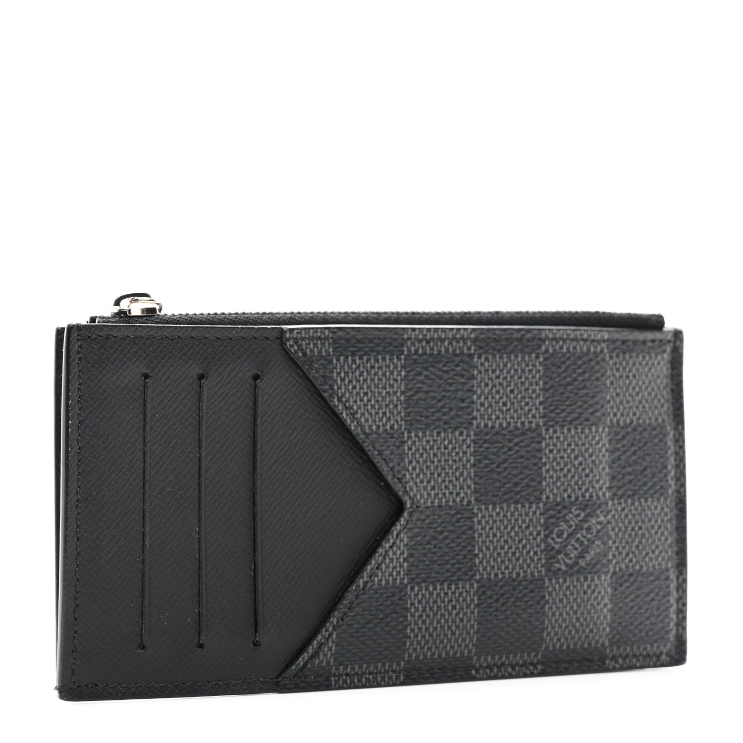 Louis Vuitton Damier Graphite Taiga Coin Card Holder 3 of 7