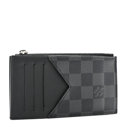 Louis Vuitton Damier Graphite Taiga Coin Card Holder 3 of 7