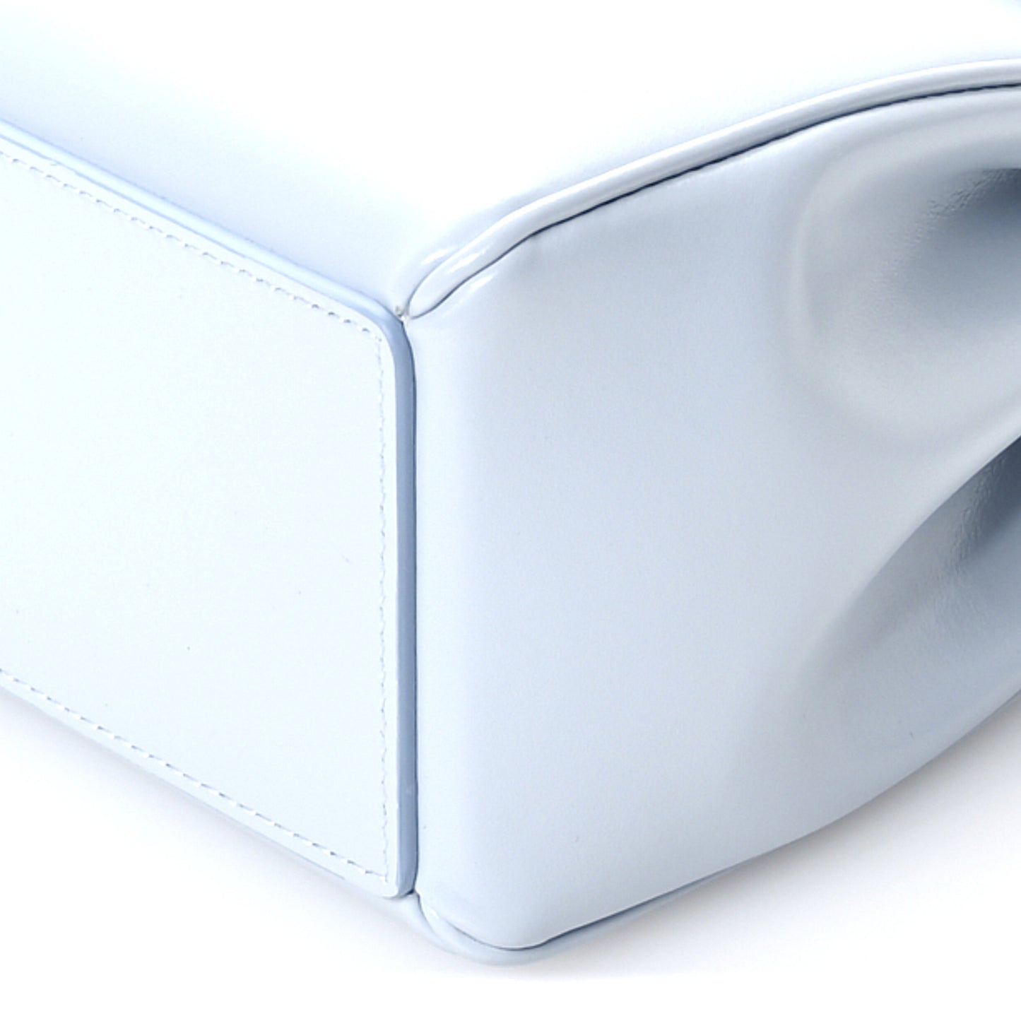 Satinated Calfskin Mini 16 Top Handle Bag Pale Blue