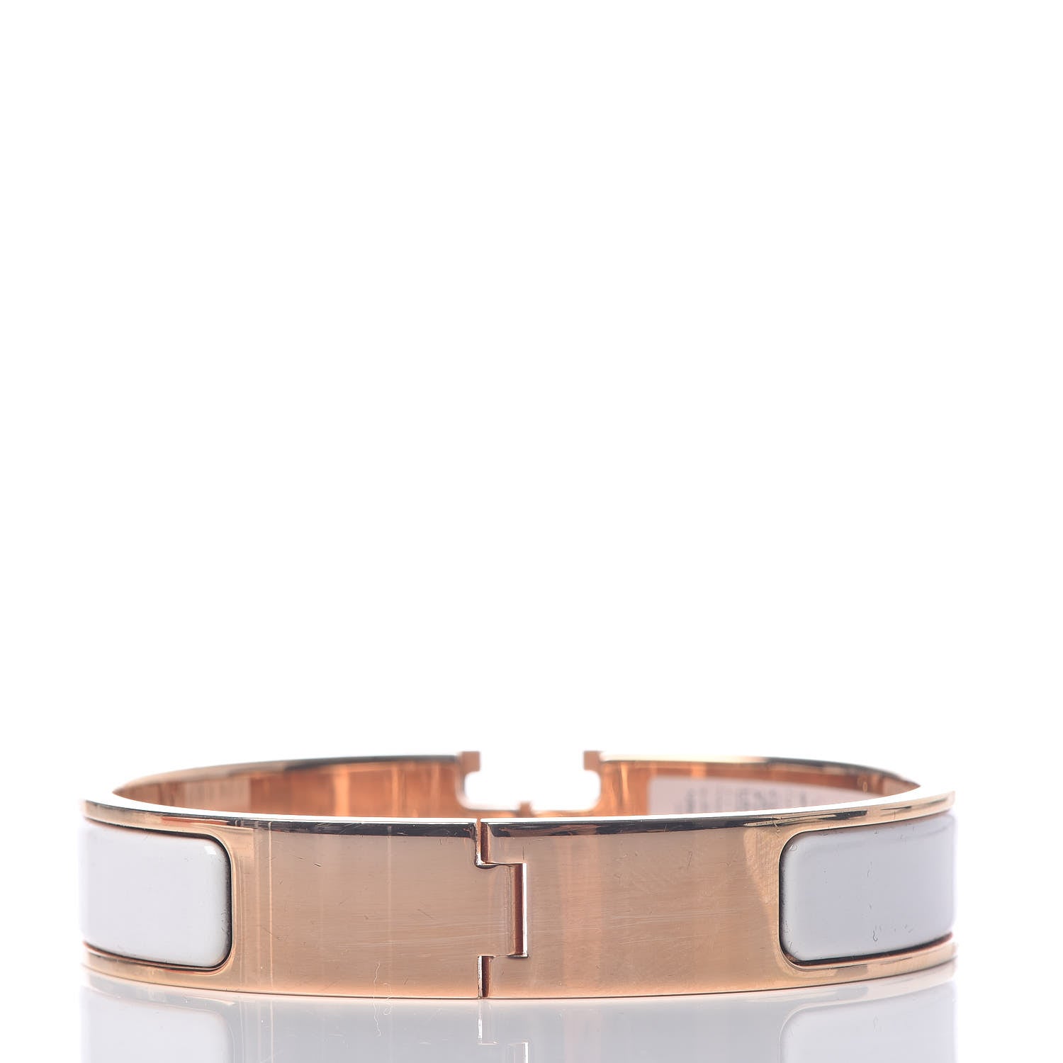 Hermes Enamel Narrow Clic Clac H Bracelet PM White 3 of 6