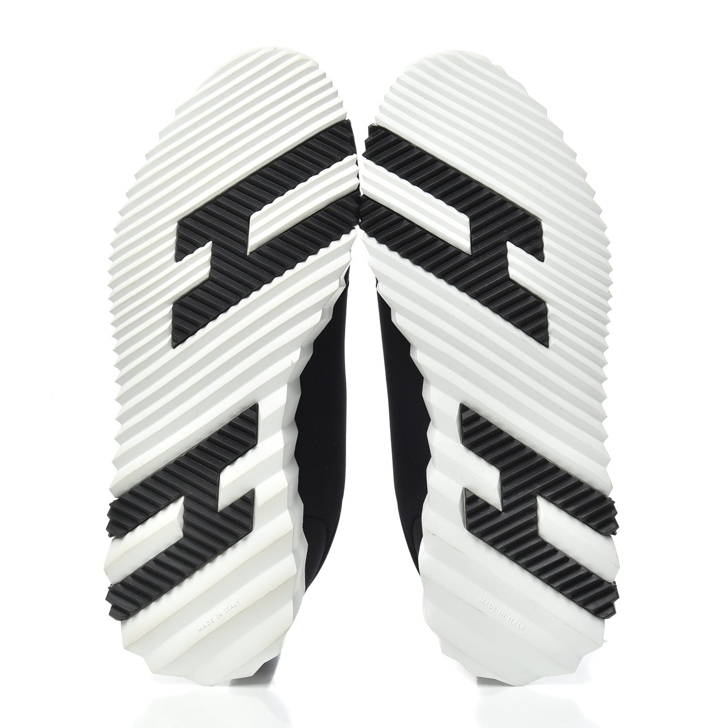Technical Jersey Suede Goatskin Bouncing Sneakers 36 Black White