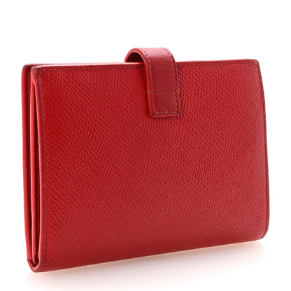 Celine Grained Calfskin Medium Multifunction Strap Wallet Coquelicot 3 of 8