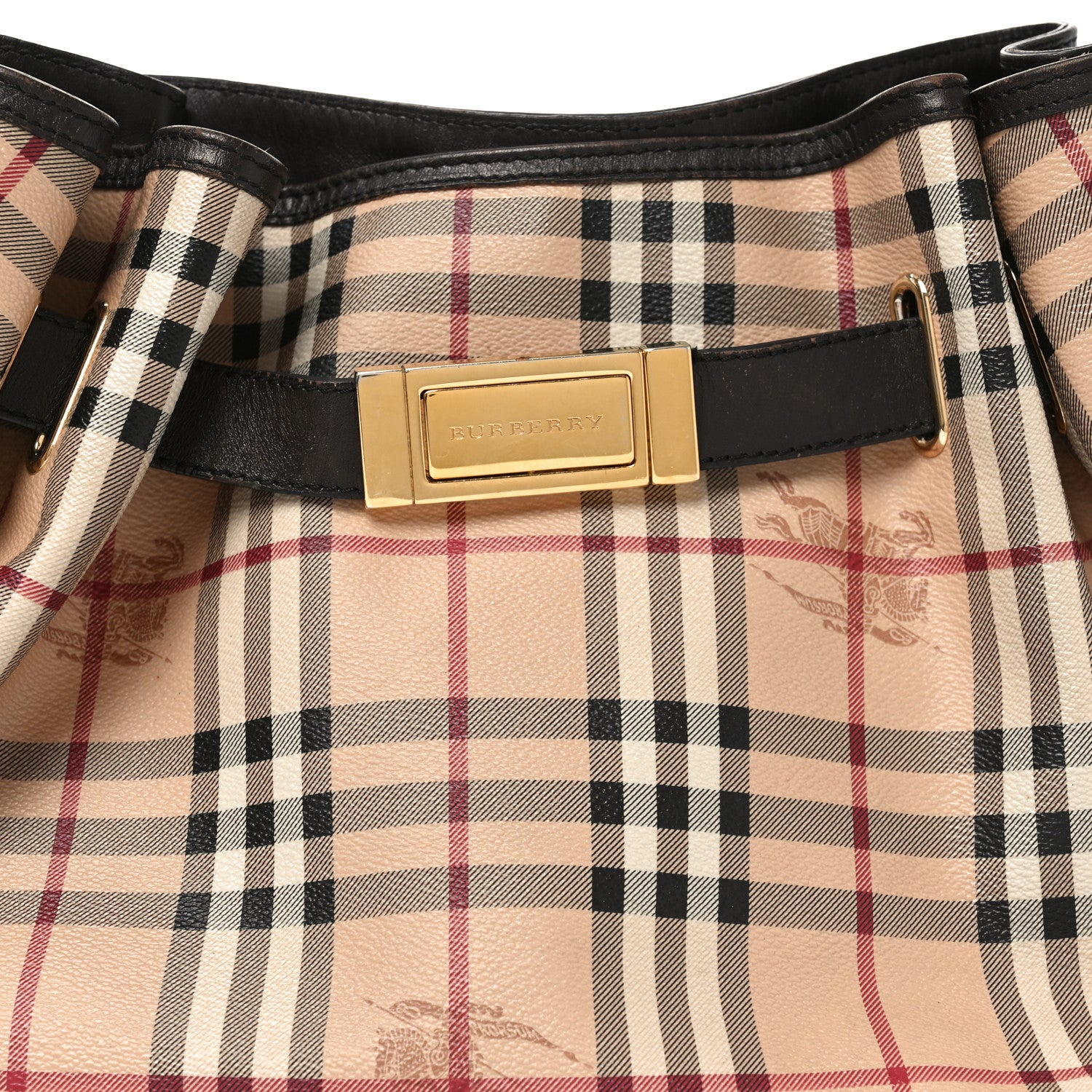 Burberry Haymarket Check Medium Willenmore Hobo Chocolate 7 of 9