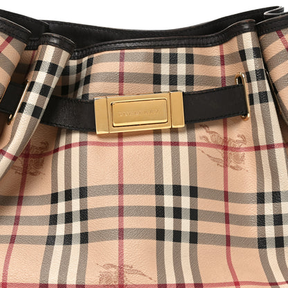 Burberry Haymarket Check Medium Willenmore Hobo Chocolate 7 of 9