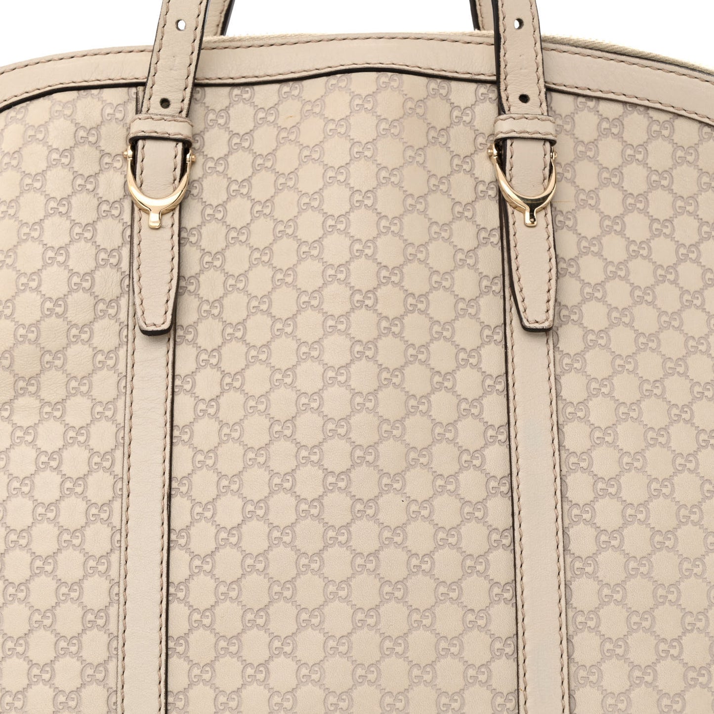 Microguccissima Large Nice Top Handle Dome Bag Beige