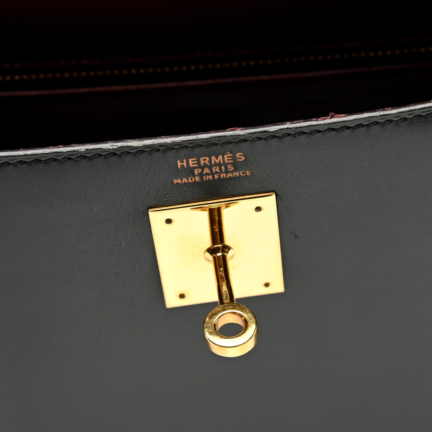 Hermes Box Tri-Color Kelly Sellier 32 Vert Fonce Rouge H Blue Indigo 6 of 14
