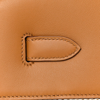 Hermes Swift Twill H Fray Fray Birkin 35 Sesame Ecru 10 of 34
