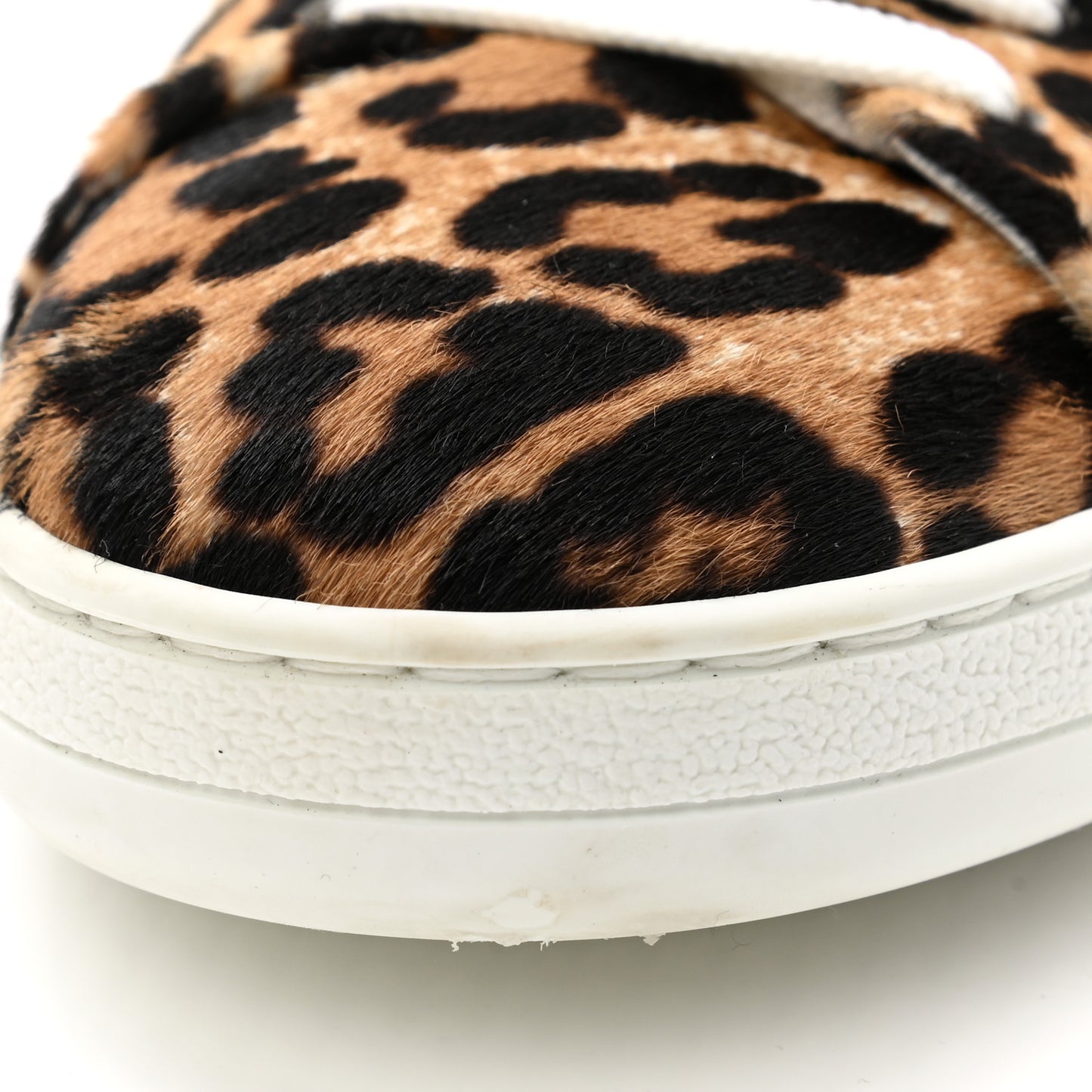 Calfskin Pony Hair Leopard Monogram Frontrow Sneakers 38