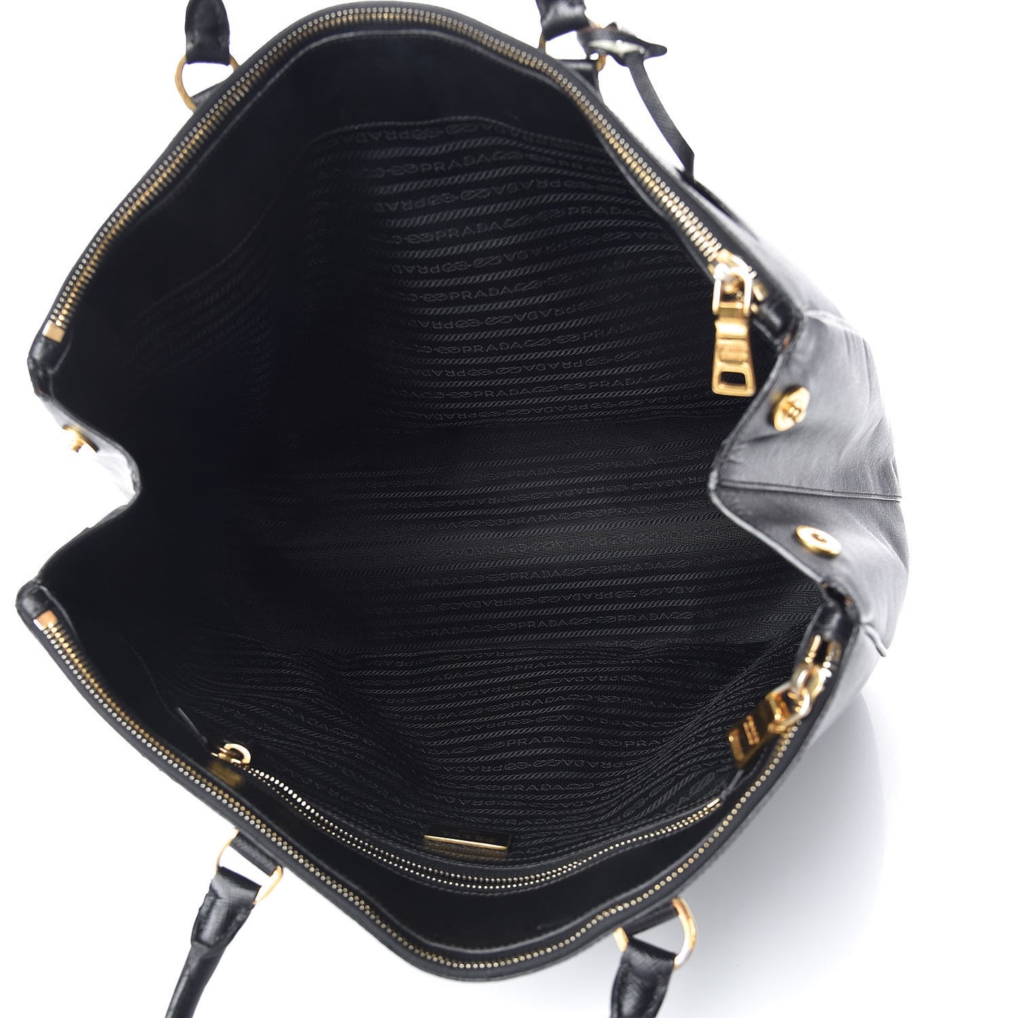 Saffiano Lux Extra Large Galleria Double Zip Tote Black