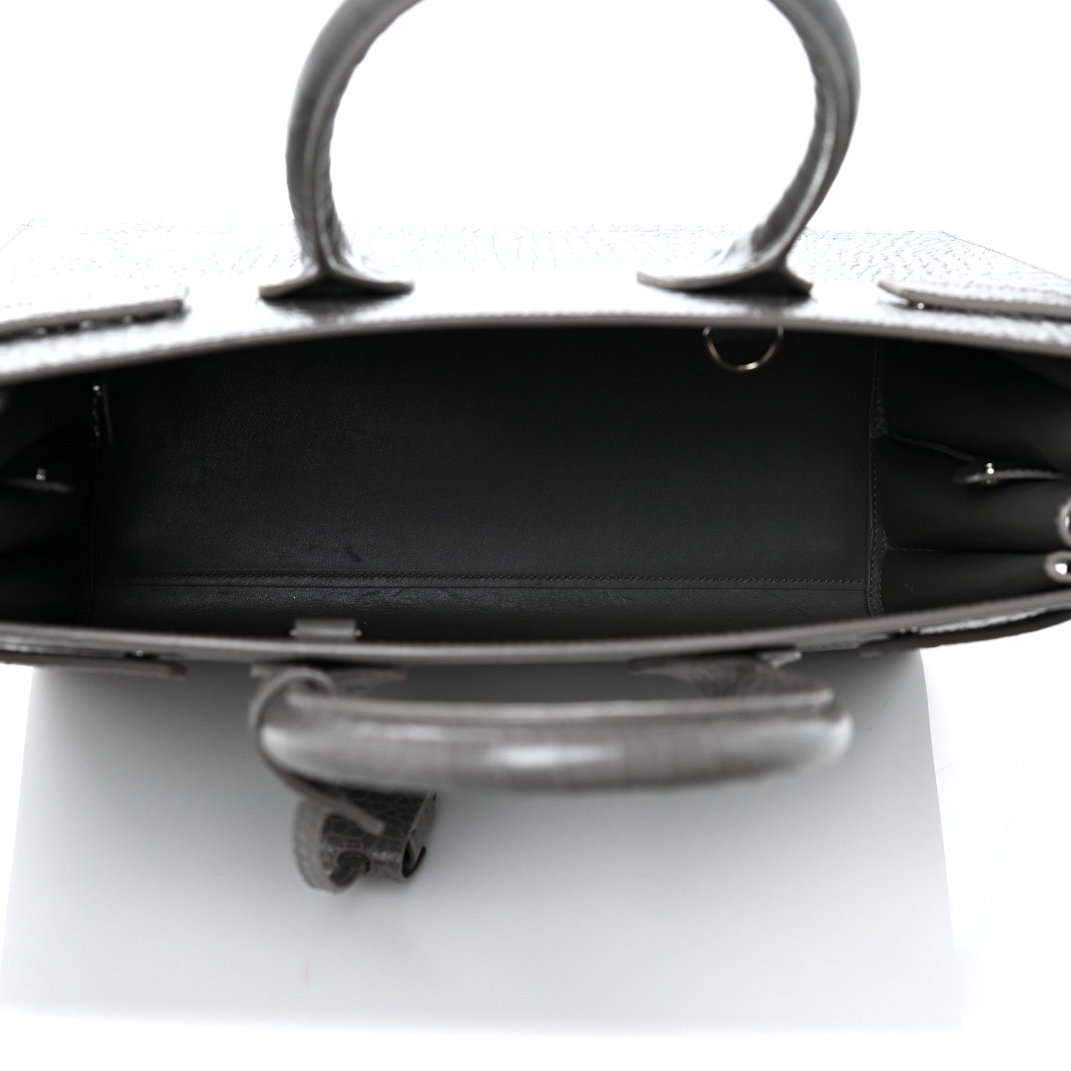 Saint Laurent Crocodile Embossed Small Sac De Jour Asphalt 6 of 13