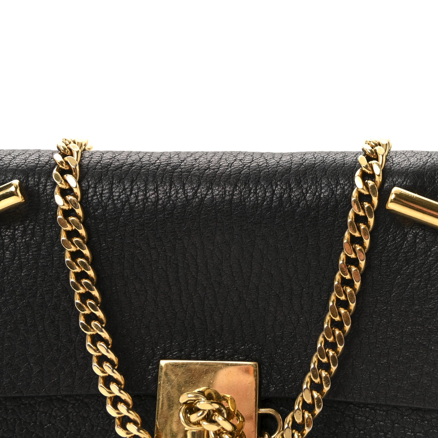 Chloe Grained Lambskin Nano Drew Shoulder Bag Black 6 of 8