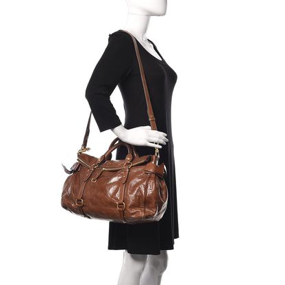 Miu Miu Vitello Lux Medium Bow Bag Palissandro 2 of 25