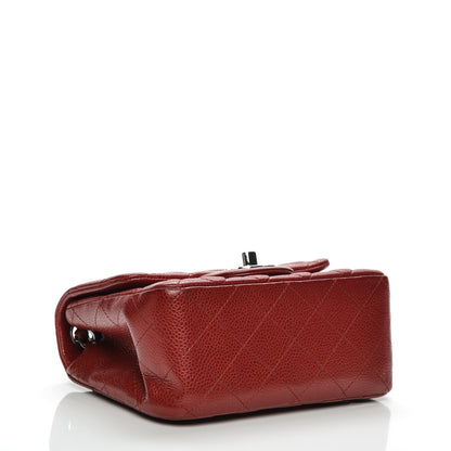 Chanel Caviar Quilted Mini Square Flap Dark Red 4 of 8