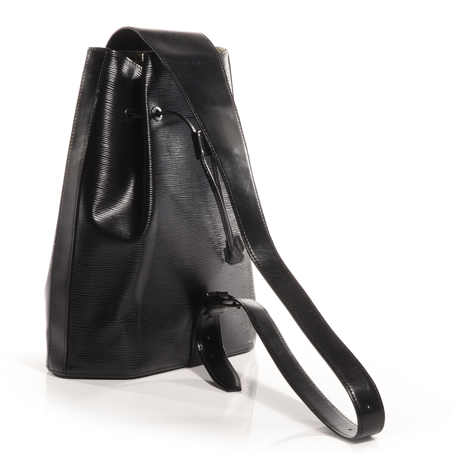 Louis Vuitton Epi Sac a Dos Drawstring Bag Black 3 of 6