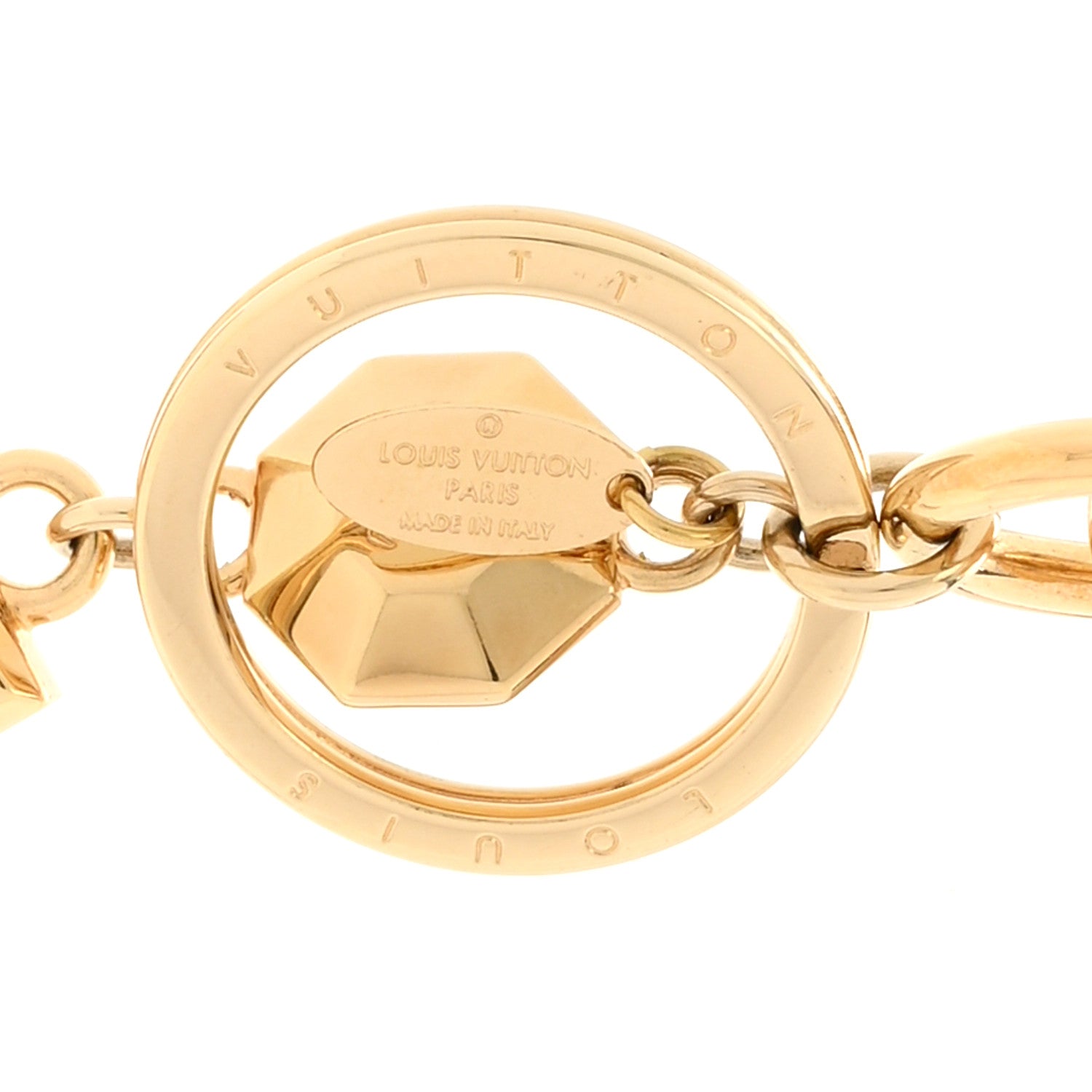 Louis Vuitton LV Facettes Bag Charm Key Holder Gold 5 of 6