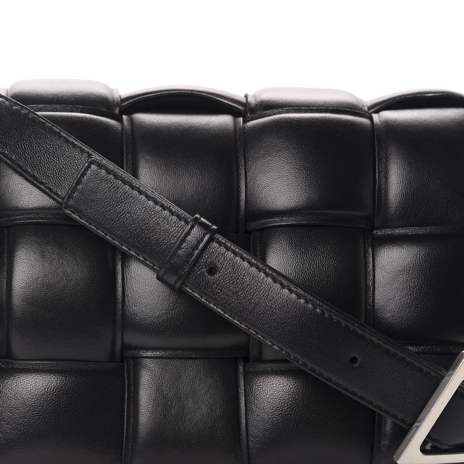 Bottega Veneta Nappa Maxi Intreccio Padded Cassette Crossbody Bag Black 9 of 9