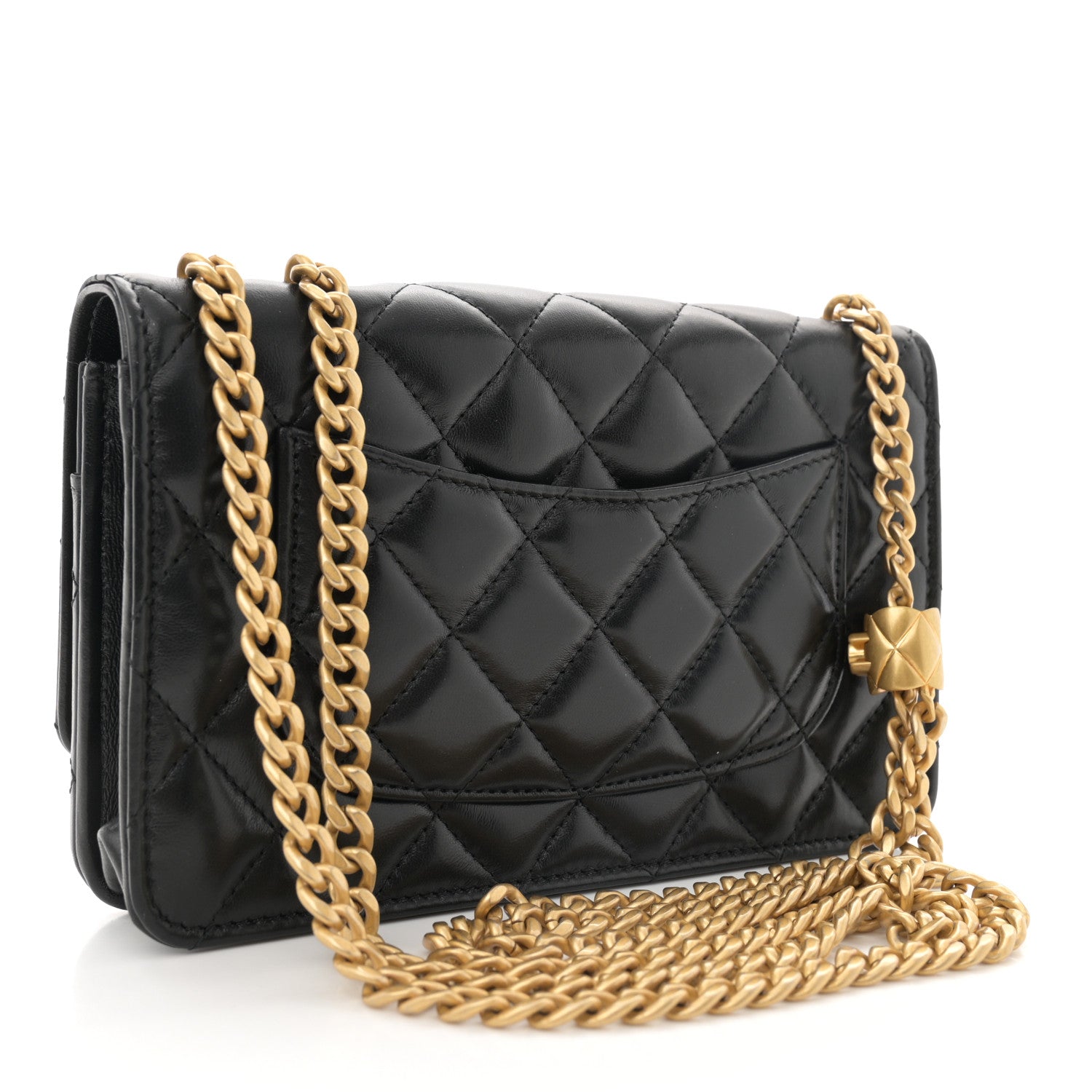 Chanel Lambskin Quilted Pillow Crush Wallet On Chain WOC Black 3 of 11