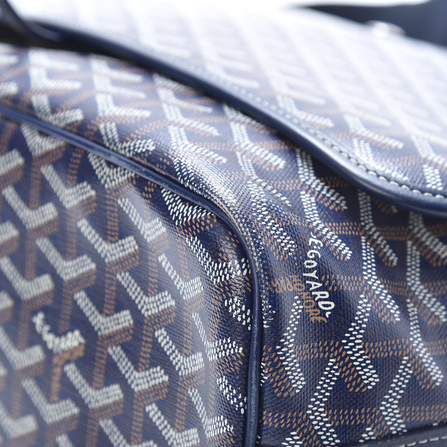 Goyard Goyardine Capetien Messenger Bag Navy 9 of 14