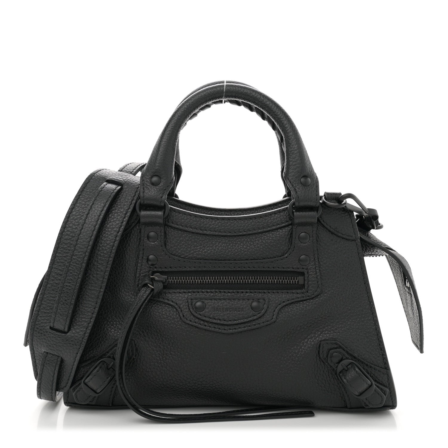 Balenciaga Grained Calfskin Neo Classic Black Hardware Mini City Black 1 of 10