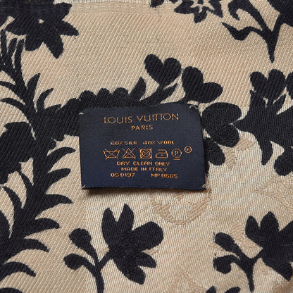 Louis Vuitton Silk Wool Monogram Flower Scarf Dune 5 of 5