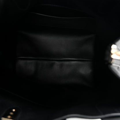 Christian Dior Smooth Calfskin Vintage Flat Macrocannage Small Toujours Vertical Tote Black 5 of 9