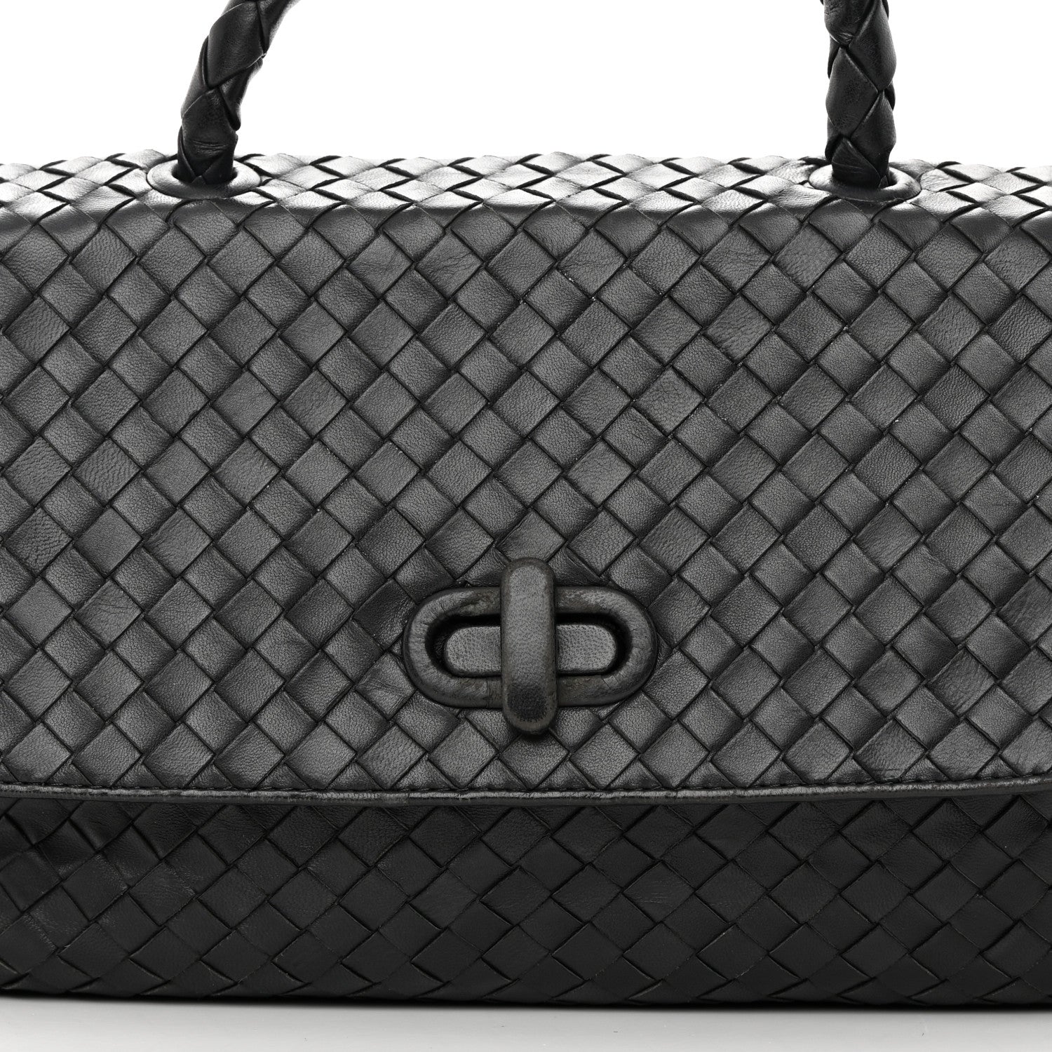 Bottega Veneta Nappa Intrecciato Top Handle Bag Black 9 of 15