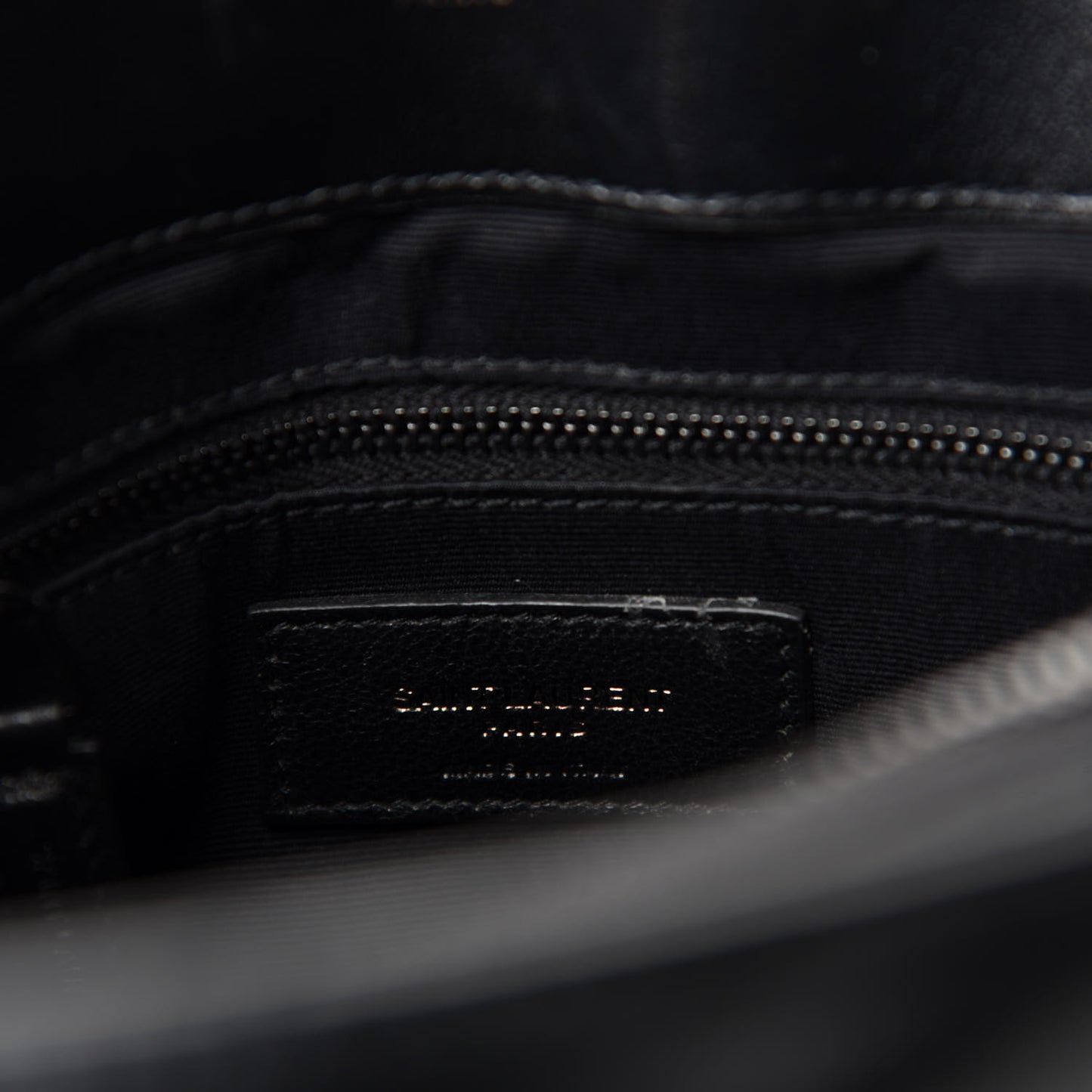 Calfskin Y Quilted Monogram Medium Loulou Chain Satchel Black