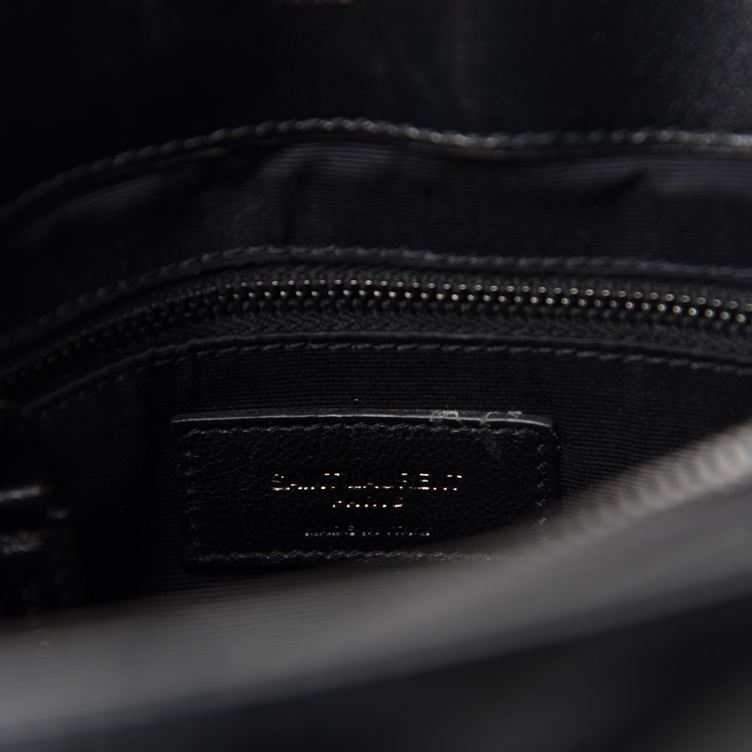 Saint Laurent Calfskin Y Quilted Monogram Medium Loulou Chain Satchel Black 9 of 12