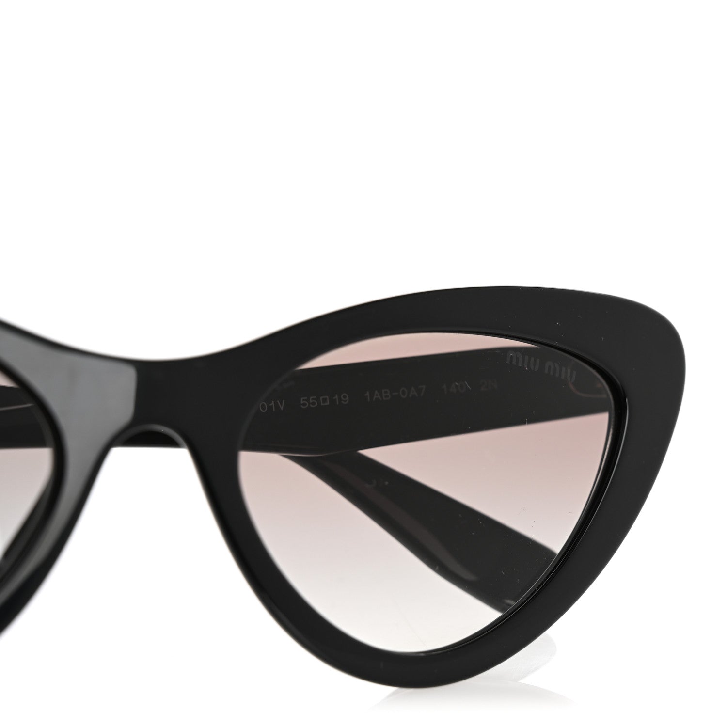 Miu Miu Acetate Cat Eye Sunglasses SMU 01V Black 7 of 9