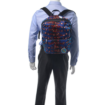Fendi Nylon Vitello Jaguar Print Backpack Cobalto Multicolor Blue Notte 2 of 7