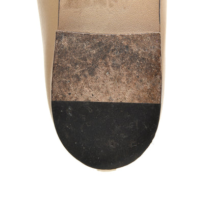 Chanel Lambskin Cap Toe CC Ballerina Flats 36.5 Beige Black 17 of 21