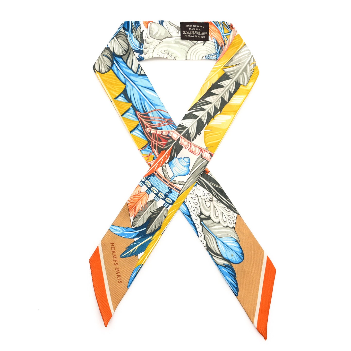Silk La Danse Pacifique Twilly Jaune D'Or Kaki Orange