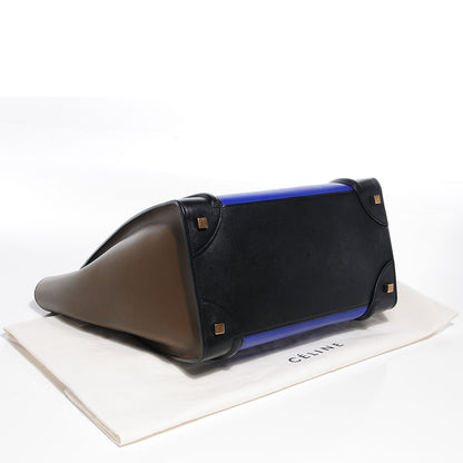 Celine Smooth Calfskin Mini Tri-Color Luggage Indigo 4 of 9