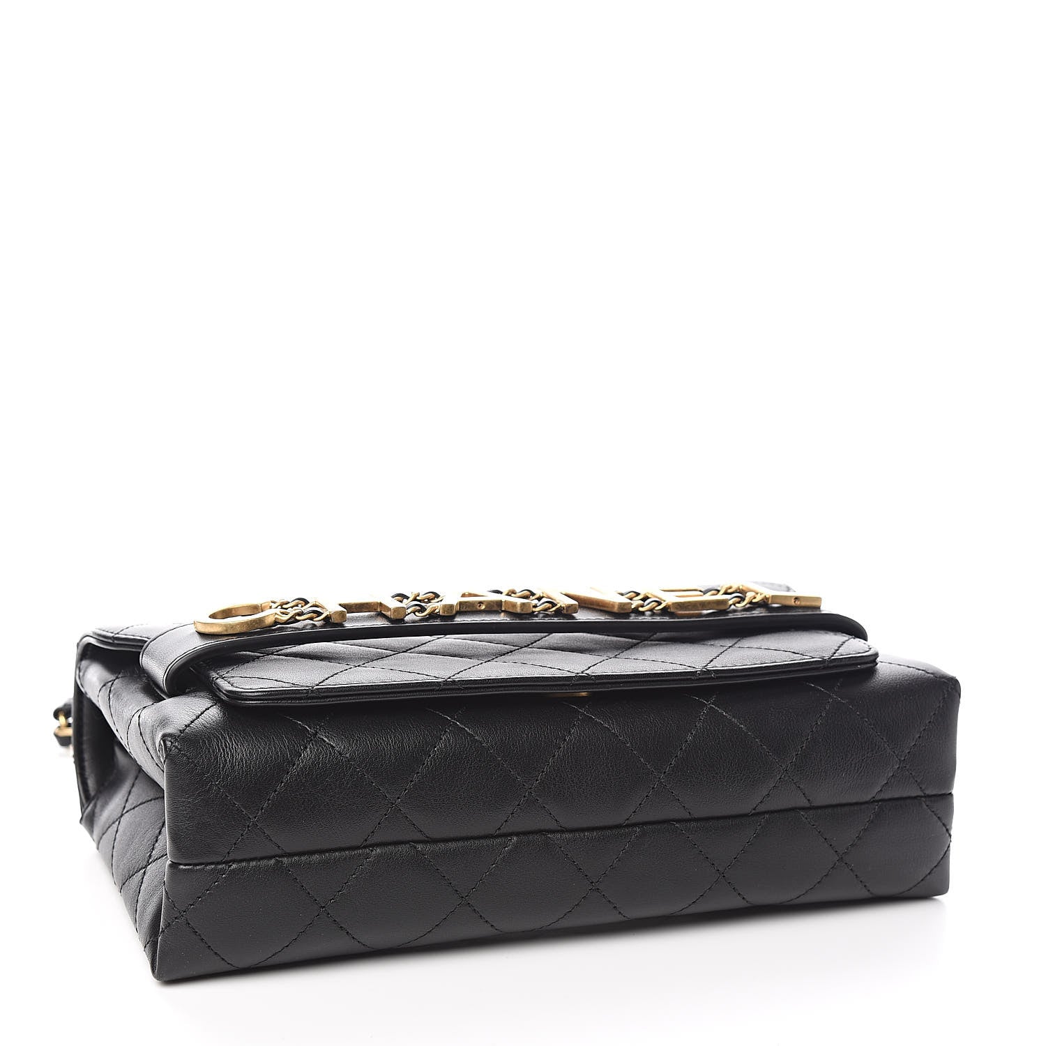 Chanel Calfskin Quilted Enchained Flap Black 4 of 15