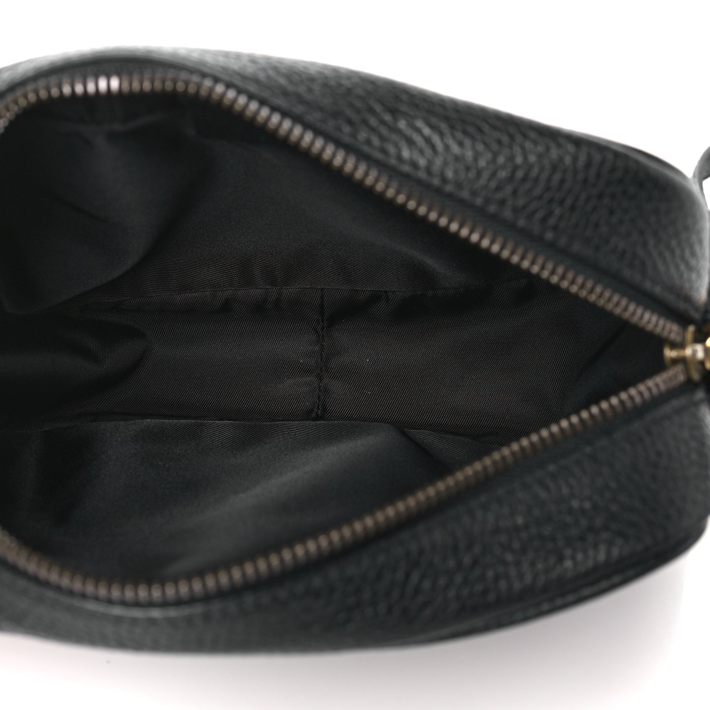 Pebbled Calfskin Mini Soho Disco Bag Black