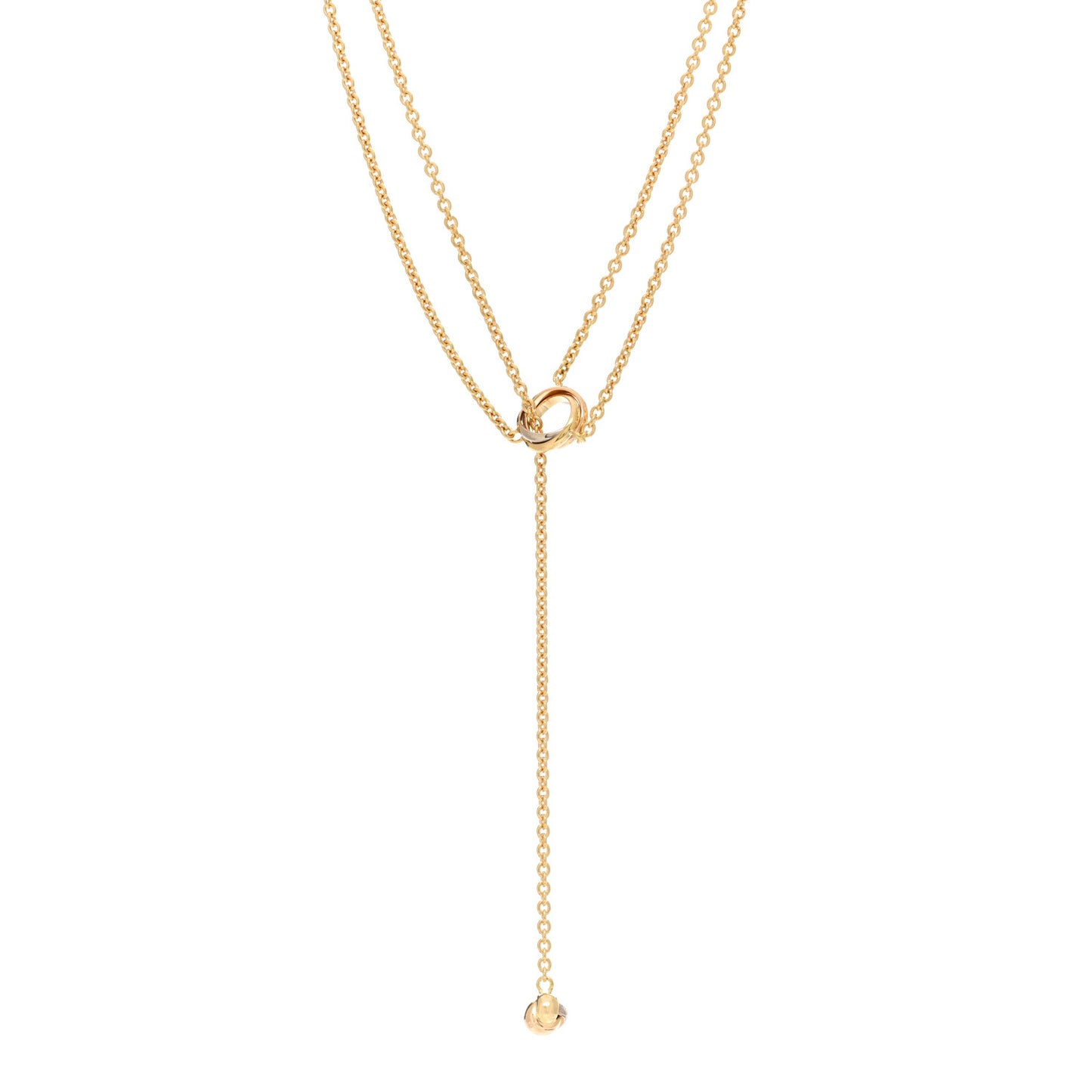 18K Pink Yellow White Gold Baby Trinity Pampilles Necklace