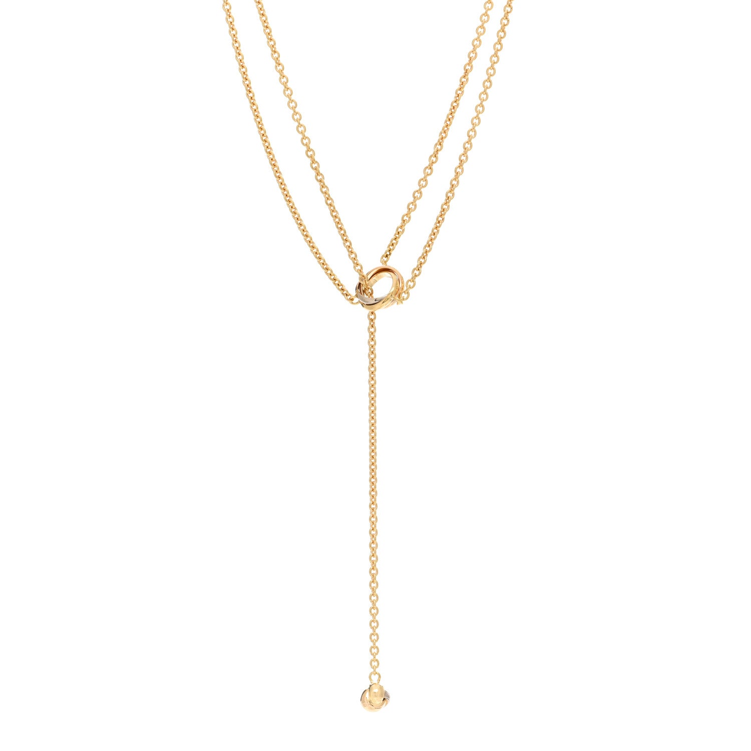 Cartier 18K Pink Yellow White Gold Baby Trinity Pampilles Necklace 1 of 4