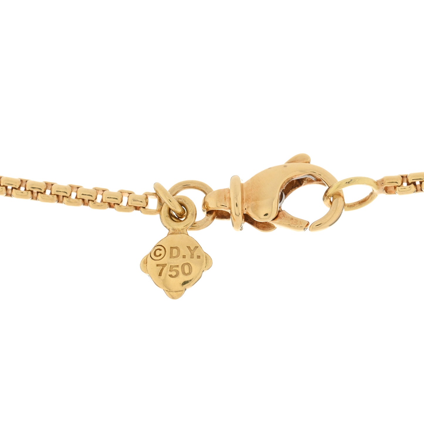 18K Yellow Gold Infinity Station Necklace