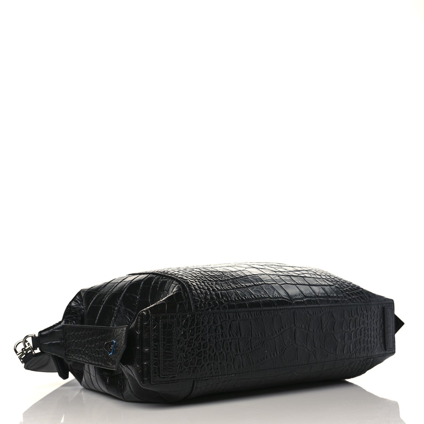 Calfskin Crocodile Embossed Medium Soft Antigona Black