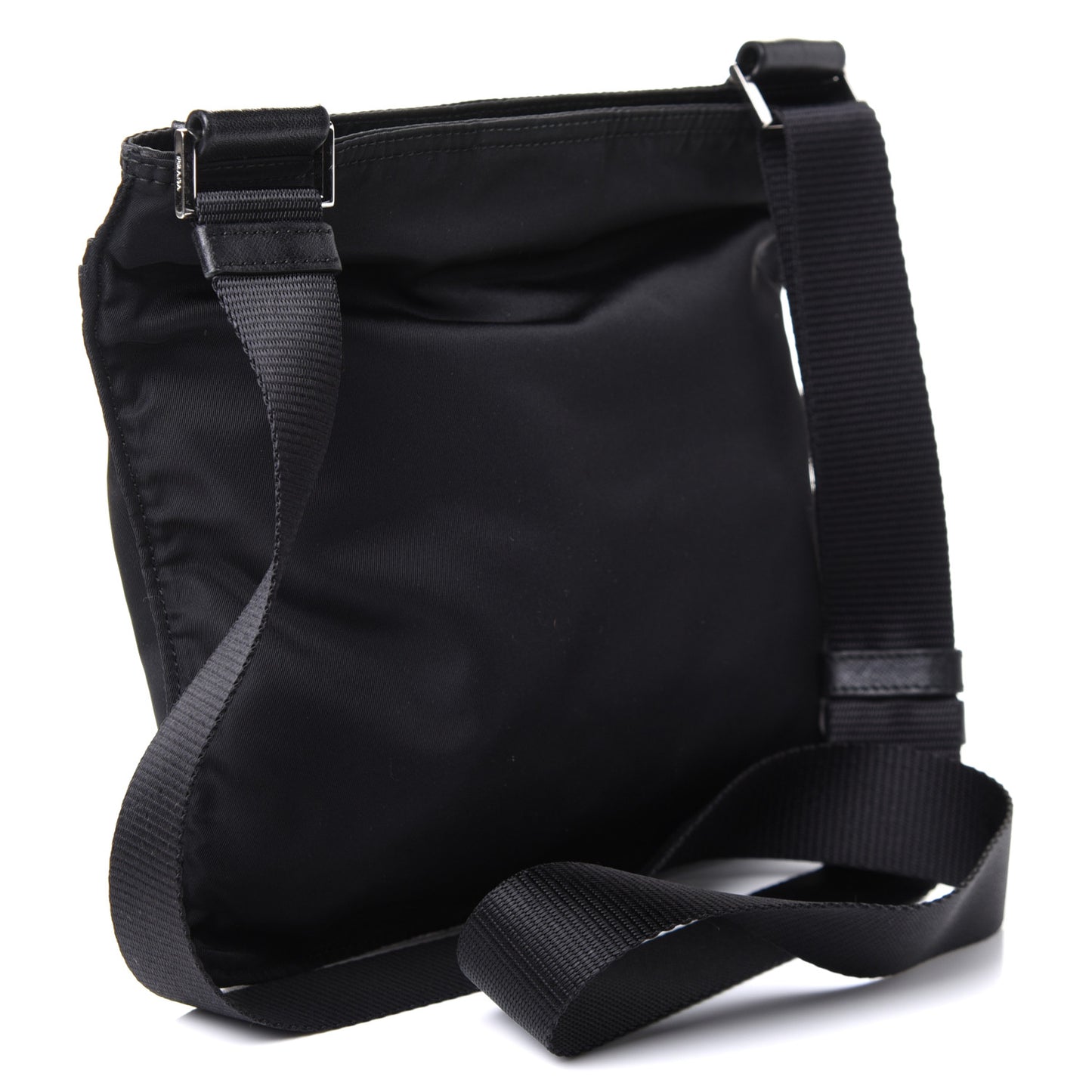 Nylon Vela Flat Messenger Bag Black