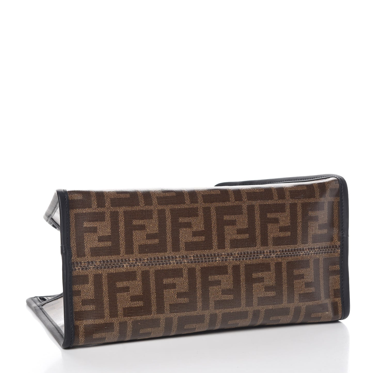 Glazed Fabric Vitello Century FF 1974 Stamp Patch Mini Peekaboo Defender Cover Mogano Panna Black