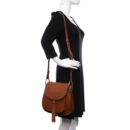 Chloe Calfskin Braided Medium Hudson Shoulder Bag Caramel 2 of 10