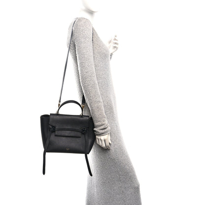 Celine Grained Calfskin Micro Belt Bag Black 2 of 10