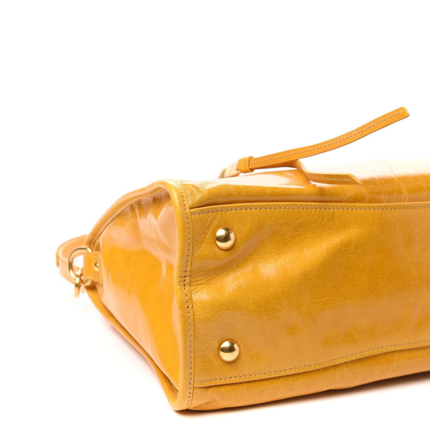 Vitello Shine Zip Tote Soleil