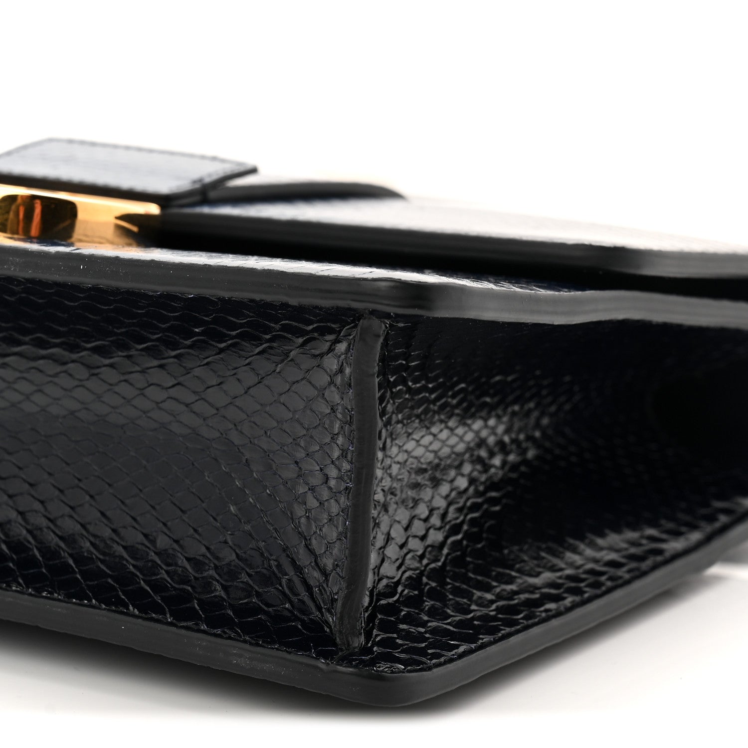Christian Dior Snakeskin 30 Montaigne Flap Bag Blue 9 of 9