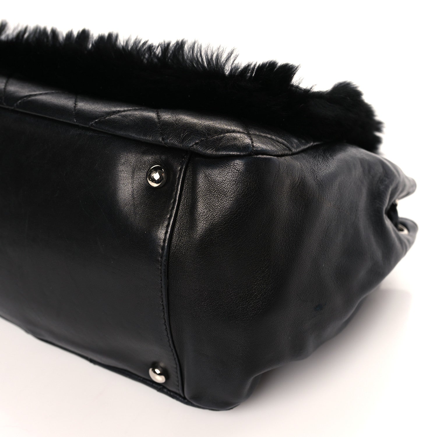 Chanel Lambskin Shearling CC Flap Bag Black 9 of 9