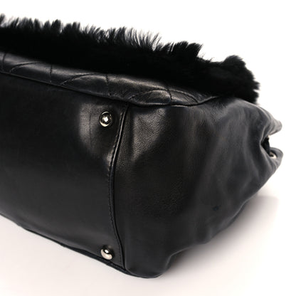 Chanel Lambskin Shearling CC Flap Bag Black 9 of 9