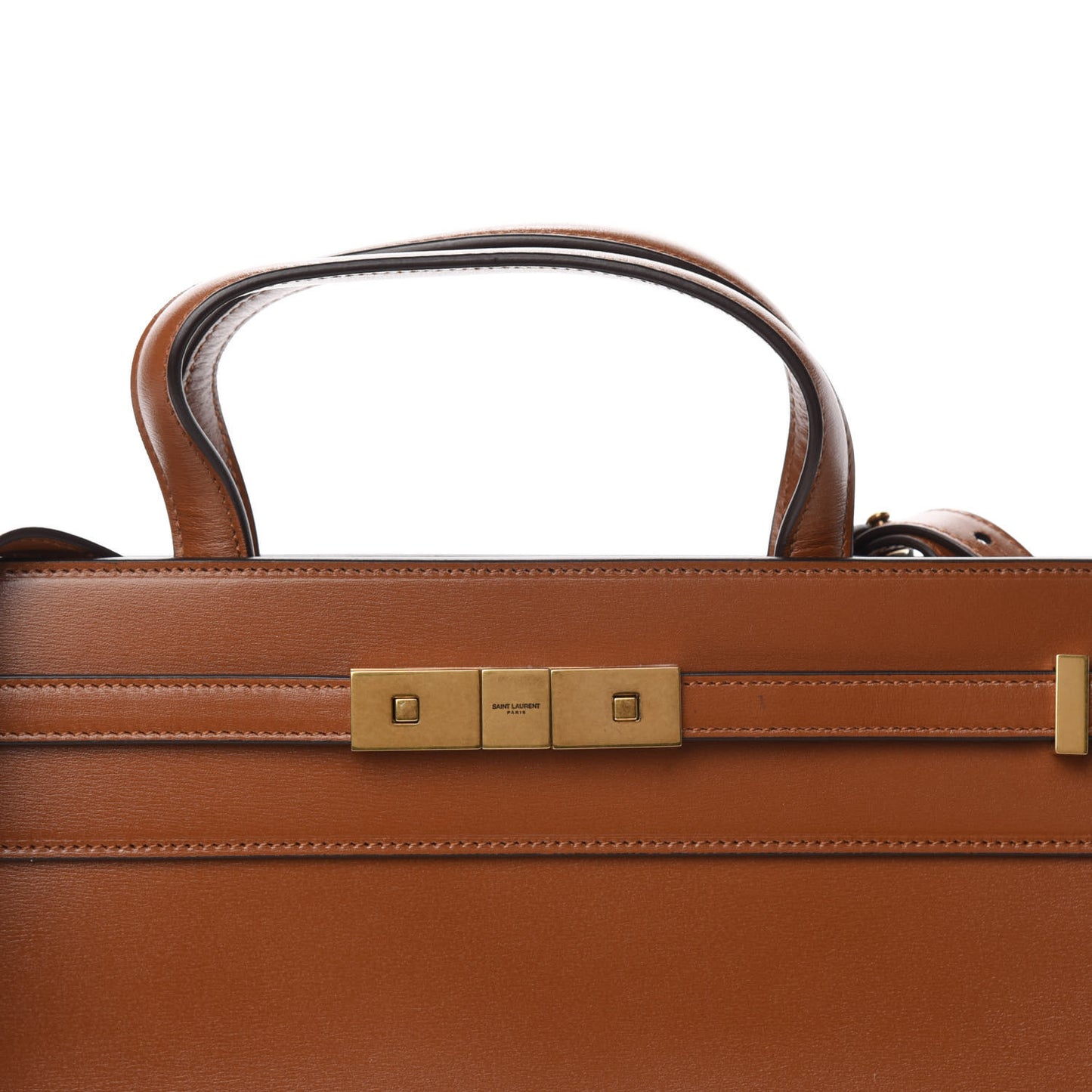 Calfskin Small Manhattan Shopper Tote Brick