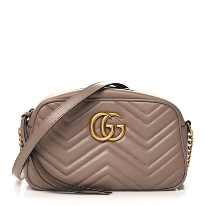 Gucci Calfskin Matelasse Small GG Marmont Chain Shoulder Bag Porcelain Rose 1 of 12
