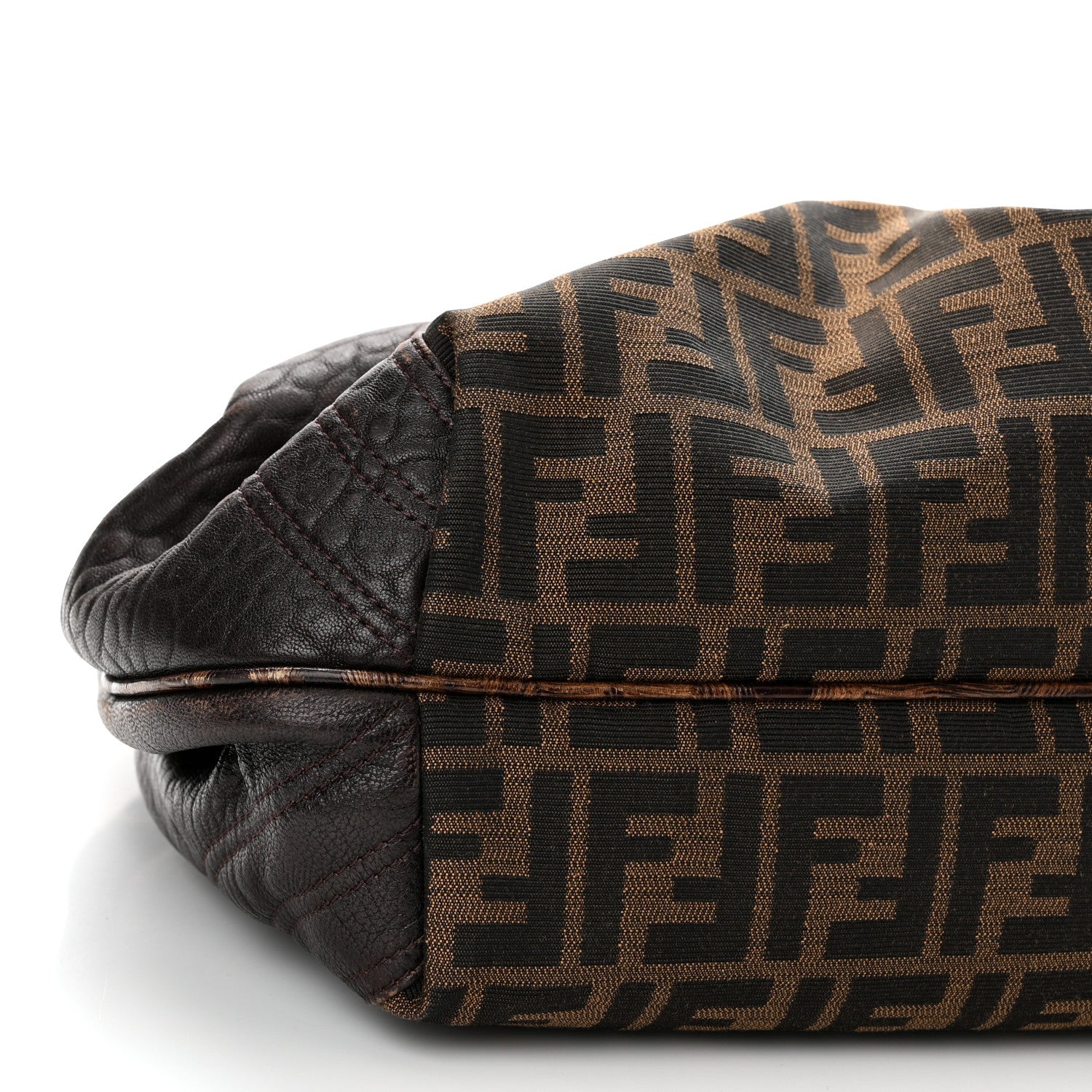 Fendi Zucca Nappa Nuvolata Vitello Tortuga Spy Tobacco Moro 8 of 10